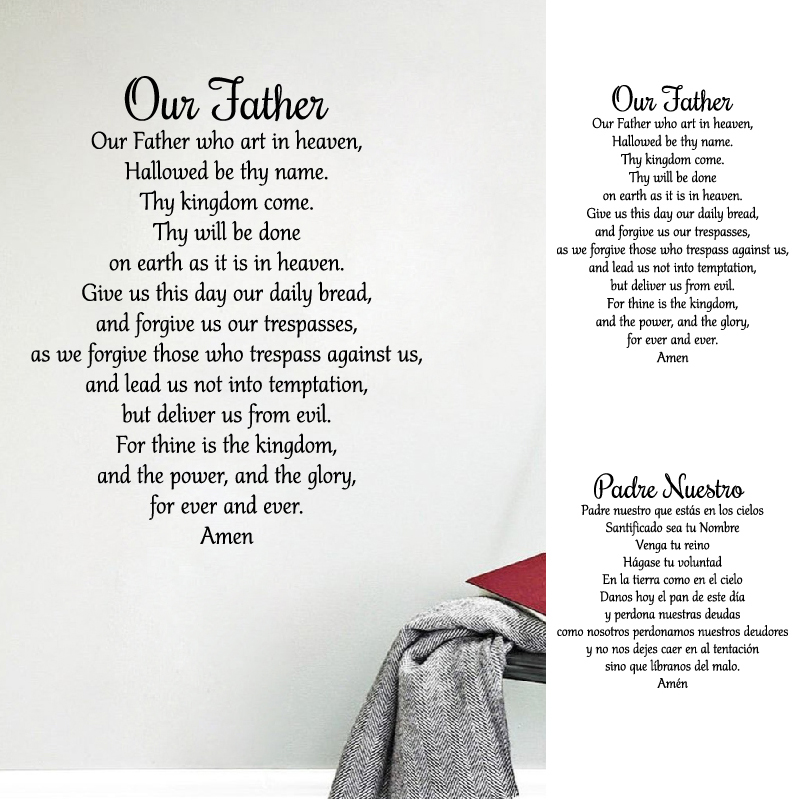 Interior Design Quotes - Onze Vader Het Onze Vader Decal