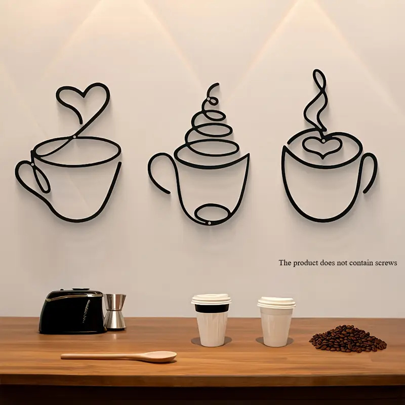 Interior Design Minimalist - 3 stuks creatieve koffieshop muur opknoping