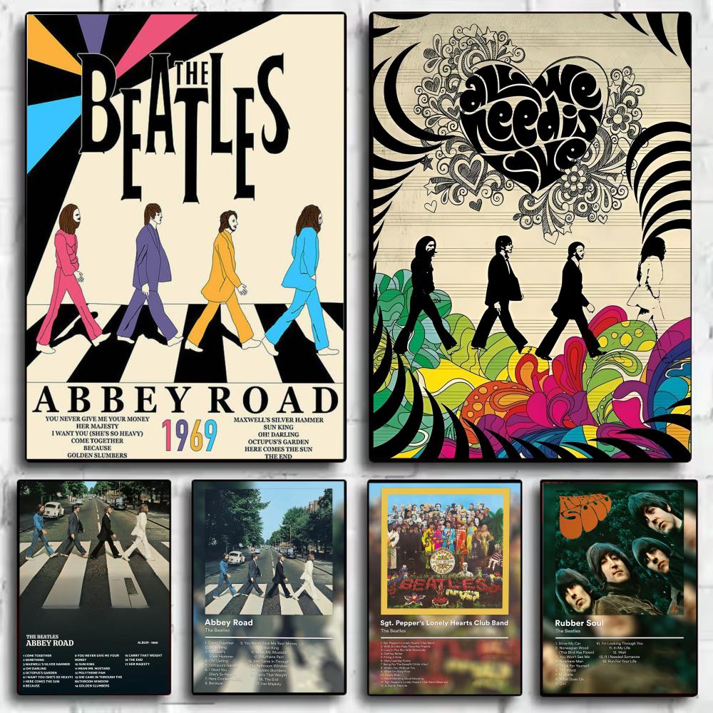 Interior Design Minimalist - Popband T-The Beatles Poster Moderne minimalistische