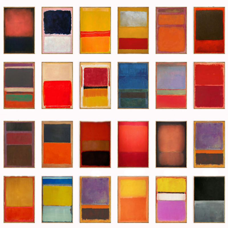 Interior Design Minimalist - Wanddecoratie, Mark Rothko Postersets, Rothko Print,
