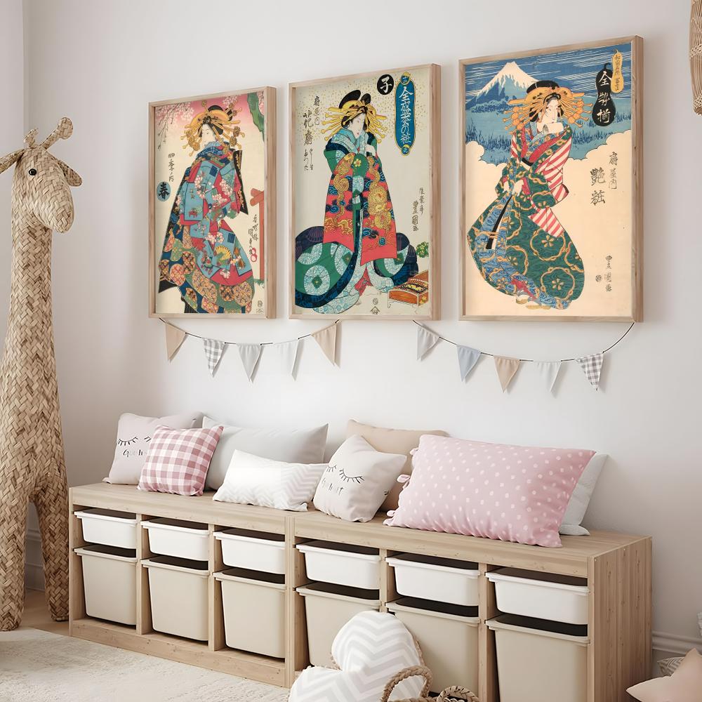 Retro Japanse geisha-poster Mi - Interior Design Minimalist recensie en prijs