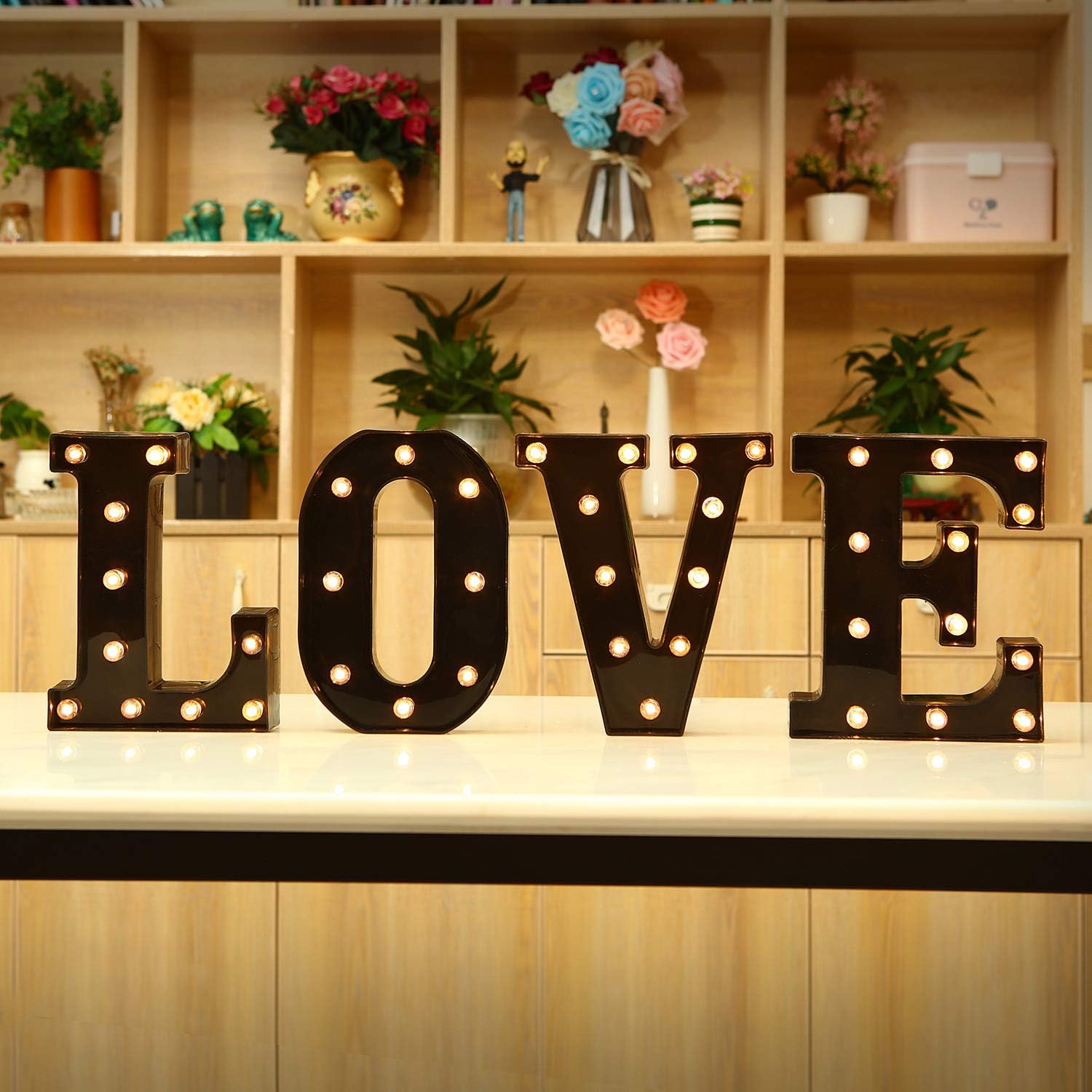 22cm LED-lichtletters Zwart al - Interior Design Quotes recensie en prijs