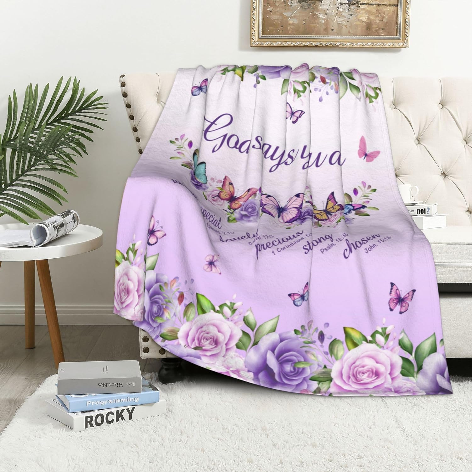 Paarse rozen vlinders geloof c - Interior Design Quotes recensie en prijs